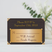 Steampunk-RSVP-Karte RSVP Karte (Stehend Vorderseite)