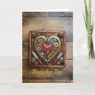 Steampunk Rubine und Dolche Krieger Valentinstag Dankeskarte