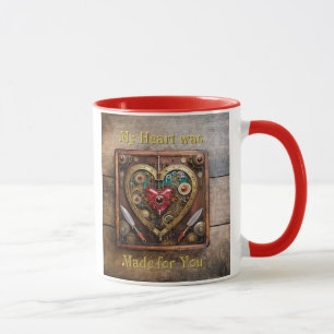 Steampunk Rubine und Dolche Krieger Valentinstag Tasse