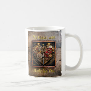 Steampunk Rubine und Zahnräder Dunkles Herz  Kaffeetasse