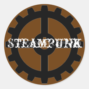 Steampunk Runder Aufkleber