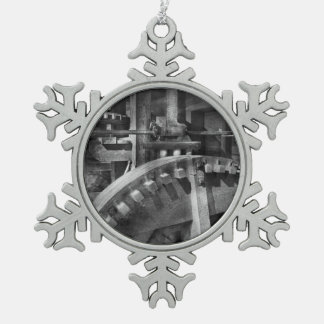 Steampunk - Runs wie Uhrwerk Schneeflocken Zinn-Ornament
