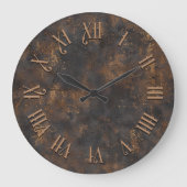 Steampunk-Rustikale Metallwanduhr Große Wanduhr (Vorderseite)