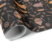 Steampunk Rusty Airships Geschenkpapier (Rolleneckpunkt)