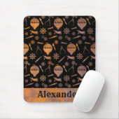 Steampunk Rusty Balloon Theme Individuelle Name Mousepad (Mit Mouse)