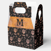 Steampunk Rusty Balloons Monogram Gable Geschenkschachtel (Geöffnet)