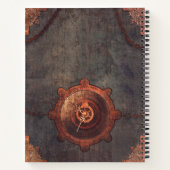 Steampunk Rusty Clock Notizblock (Rückseite)