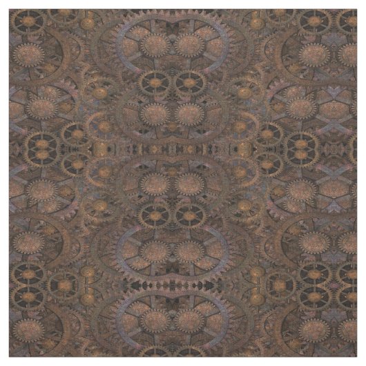 Steampunk Rusty Cogs Fabric Stoff (Muster)