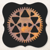 Steampunk Rusty Gear III Untersetzer (Vorderseite)