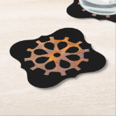 Steampunk Rusty Gear V Untersetzer (angewinkelt)