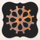 Steampunk Rusty Gear V Untersetzer (Vorderseite)