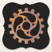 Steampunk Rusty Gear VI Untersetzer (Vorderseite)