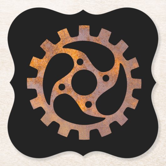 Steampunk Rusty Gear VI Untersetzer (Vorderseite)