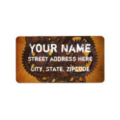 Steampunk Rusty Gears Adressaufkleber (Vorne)