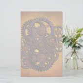 Steampunk Rusty Gears Briefpapier (Stehend Vorderseite)