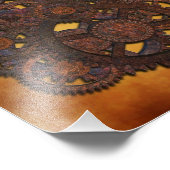Steampunk Rusty Gears Fotodruck (Ecke)