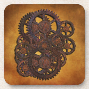 Steampunk Rusty Gears Getränkeuntersetzer