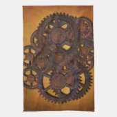 Steampunk Rusty Gears Küchentuch (Vertikal)