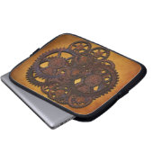 Steampunk Rusty Gears Laptopschutzhülle (Vorne Knopf)