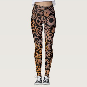 Steampunk Rusty Gears Leggings