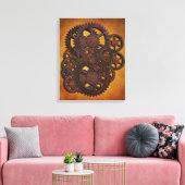 Steampunk Rusty Gears Leinwanddruck (Insitu (Wohnzimmer))