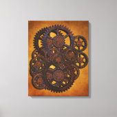 Steampunk Rusty Gears Leinwanddruck (Vorderseite)