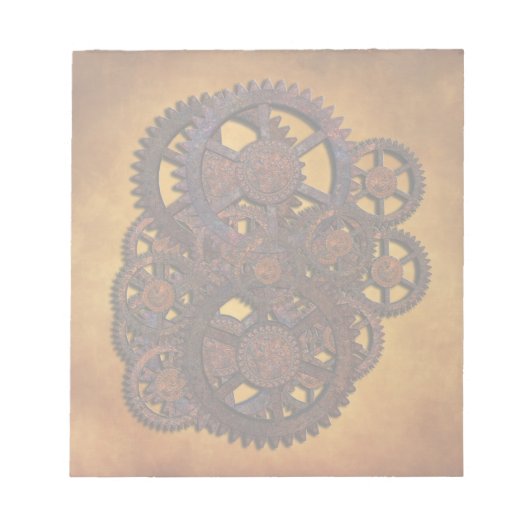 Steampunk Rusty Gears Notizblock (Vorderseite)