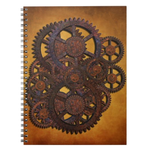 Steampunk Rusty Gears Notizblock (Vorderseite)