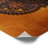 Steampunk Rusty Gears Poster (Ecke)
