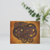 Steampunk Rusty Gears Postkarte (Stehend Vorderseite)