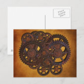 Steampunk Rusty Gears Postkarte (Vorne/Hinten)