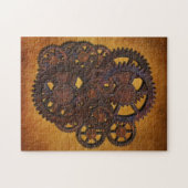 Steampunk Rusty Gears Puzzle (Horizontal)