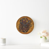Steampunk Rusty Gears Runde Wanduhr (Zuhause)