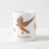 Steampunk-Rusty Gears und Crows-Individuelle Name Jumbo-Tasse (Vorderseite)