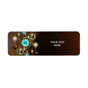 Steampunk Rusty Hintergrund mit türkisfarbenen Lin