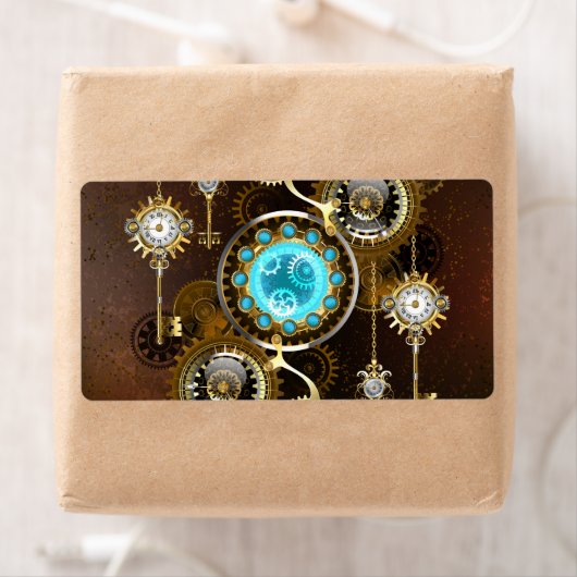 Steampunk Rusty Hintergrund mit türkisfarbenen Lin (Insitu)