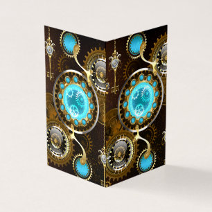 Steampunk Rusty Hintergrund mit türkisfarbenen Lin