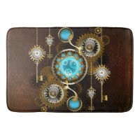 Steampunk Rusty Hintergrund mit türkisfarbenen Lin