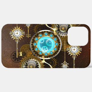 Steampunk Rusty Hintergrund mit türkisfarbenen Lin Case-Mate iPhone Hülle