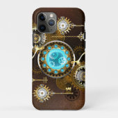 Steampunk Rusty Hintergrund mit türkisfarbenen Lin Case-Mate iPhone Hülle (Rückseite)