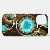 Steampunk Rusty Hintergrund mit türkisfarbenen Lin Case-Mate iPhone Hülle (Rückseite (Horizontal))
