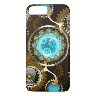 Steampunk Rusty Hintergrund mit türkisfarbenen Lin Case-Mate iPhone Hülle