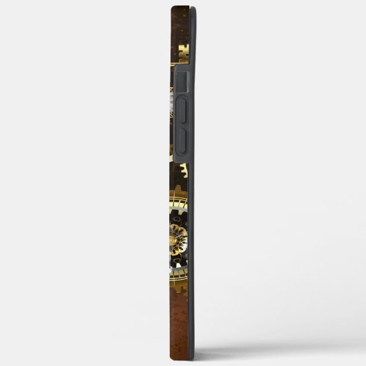 Steampunk Rusty Hintergrund mit türkisfarbenen Lin Case-Mate iPhone Hülle (Rückseite / Links)