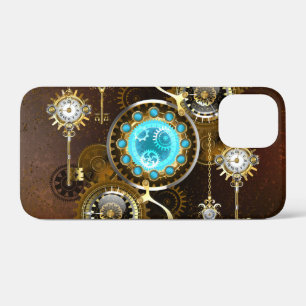Steampunk Rusty Hintergrund mit türkisfarbenen Lin Case-Mate iPhone Hülle