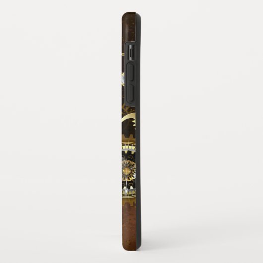 Steampunk Rusty Hintergrund mit türkisfarbenen Lin Case-Mate iPhone Hülle (Hinten/Links)