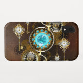 Steampunk Rusty Hintergrund mit türkisfarbenen Lin Case-Mate iPhone Hülle (Rückseite (Horizontal))