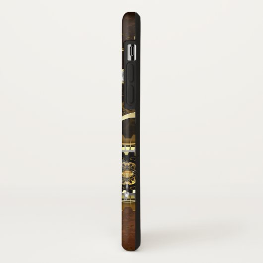 Steampunk Rusty Hintergrund mit türkisfarbenen Lin Case-Mate iPhone Hülle (Hinten/Links)