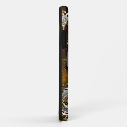 Steampunk Rusty Hintergrund mit türkisfarbenen Lin Case-Mate iPhone Hülle (Hinten/Rechts)