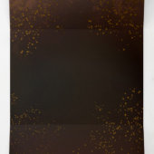 Steampunk Rusty Hintergrund mit türkisfarbenen Lin Dreifach Gefaltete Ankündigung (Innenseite Mitte)