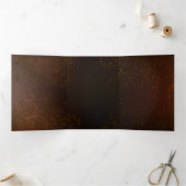 Steampunk Rusty Hintergrund mit türkisfarbenen Lin Dreifach Gefaltete Karte (Innenseite)